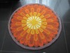 Original Mid Century Sunburst Rya Rug 1960s / 1970s 110cm / 43" gallery