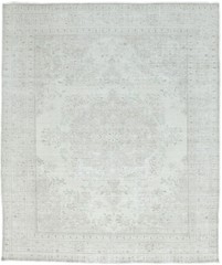 Antique Handmade Oriental Rug Muted Floral Distressed Wool Carpet 9’8X12’4 ft
