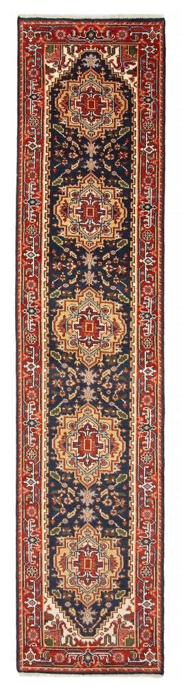 Vintage Hand-knotted Runner Rug 2'8" x 11'1" Traditional Oriental Wool Carpet