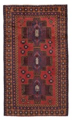 Vintage 3’7″ x 5’11” Traditional Hand Knotted Vegetable Dye Wool Area Rug