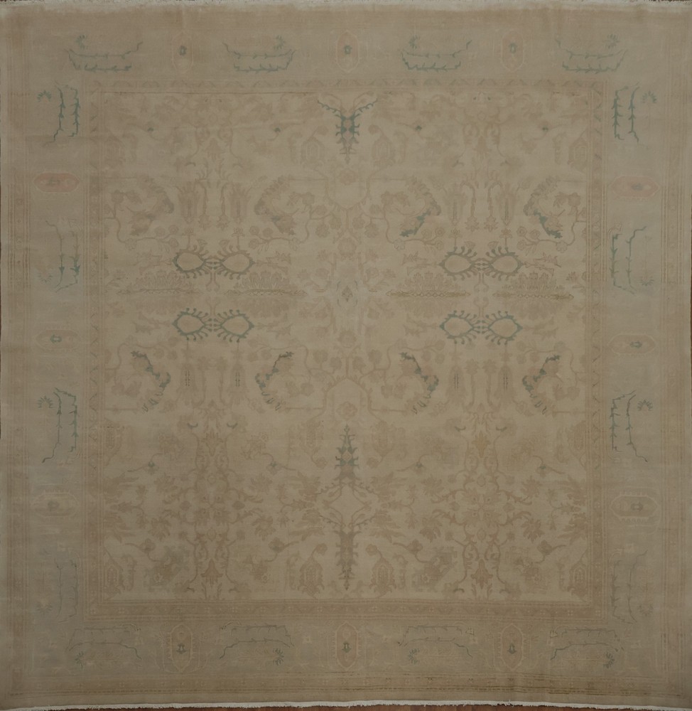 Square Ziegler Oriental Large Rug 13x13 Vegetable Dye Egyptian Handmade Carpet