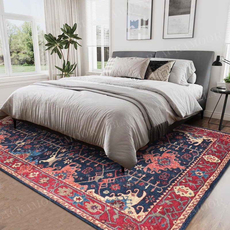 Womens Weavers Handmade Chaining Blue Tufted Wool Rug Without Tariff & Duty gallery