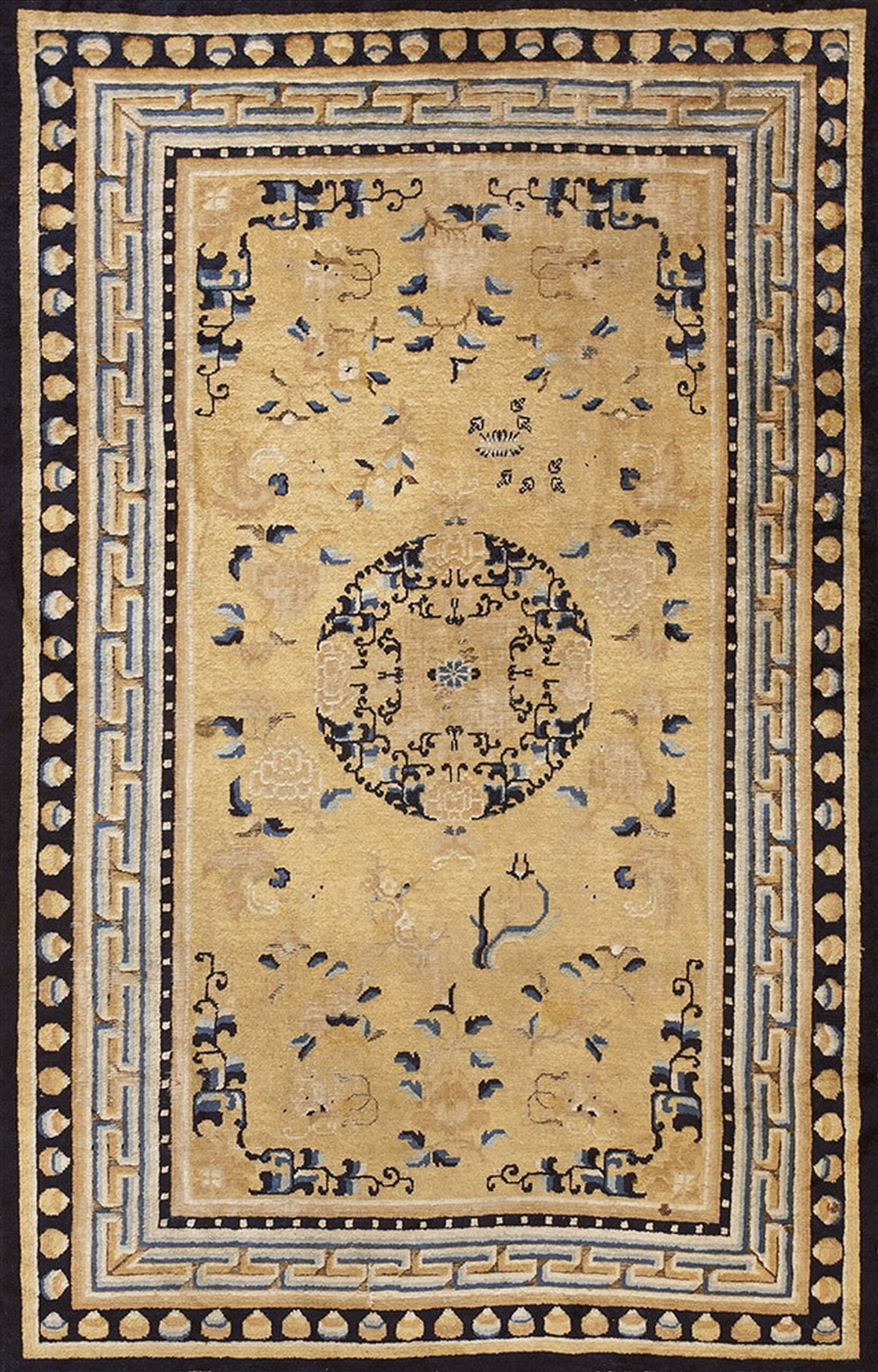 5X8 Antique Chinese Ningxia Wool Area Rug 1750 gallery