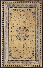 5X8 Antique Chinese Ningxia Wool Area Rug 1750