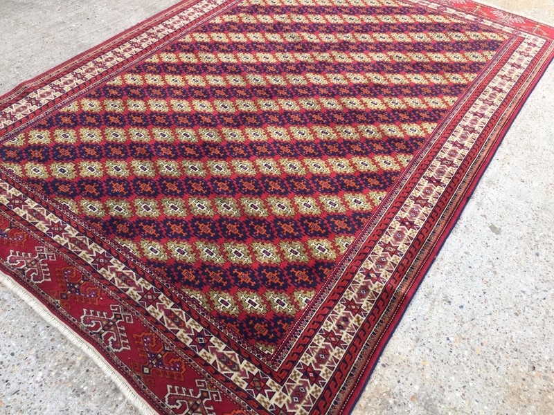 Fine Antique Turkmen Rug Wool Oriental Hand Made Rug 245x162cm Persian Vintage gallery