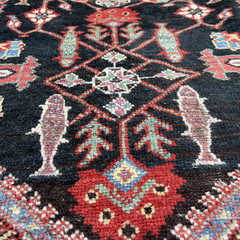 Auth: 19th C Nomadi Luri Rug Rare Mystical ART Collectors Pc Organic 54×90