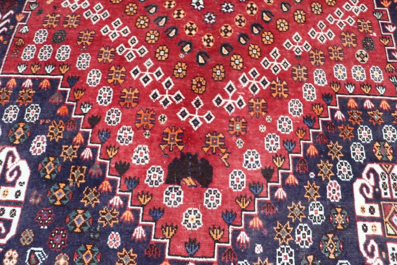 VINTAGE HANDMADE QASHQAI RUG TRIBAL RUG NOMAD RUG 260 x 157 CM gallery