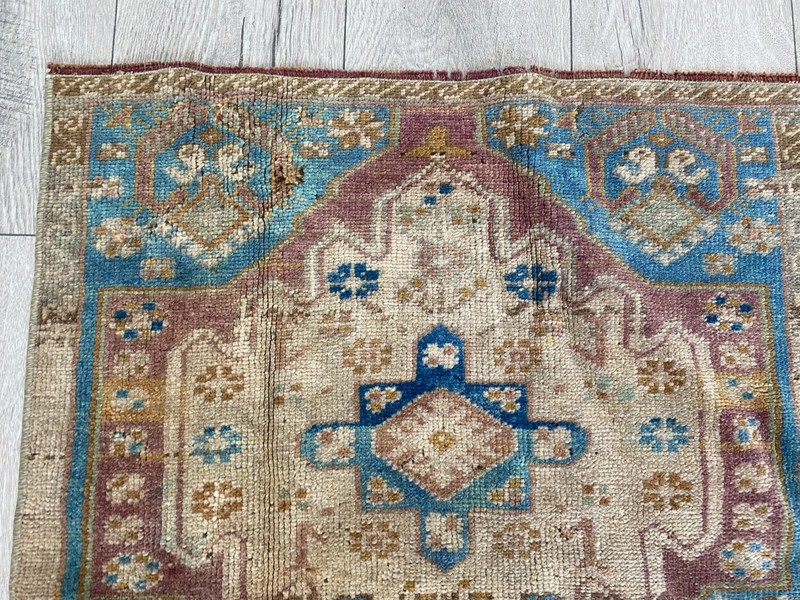2x2 Square rug, Vintage rug, Turkish mini rug, Small rug, Wool rug, 1.8x2.1 ft gallery