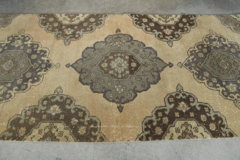 3x13 turkish runner rug, hand-knotted vintage oushak rug runner, boho decor,679 gallery