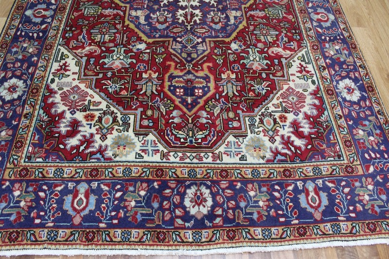Large Handmade Oriental Rug 295x194 cm Red Medallion Design Carpet gallery