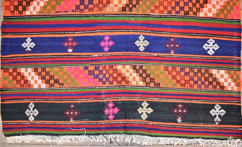 Turkish Kilim Rug 5x10 Size Handwoven Sivas Wool Multi Color Cicim 172x324cm gallery