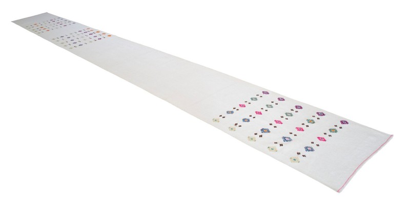 2.6x23 ft Runner Rug Hand Made Extra Long Hallway Decor Cotton Stair Runner gallery