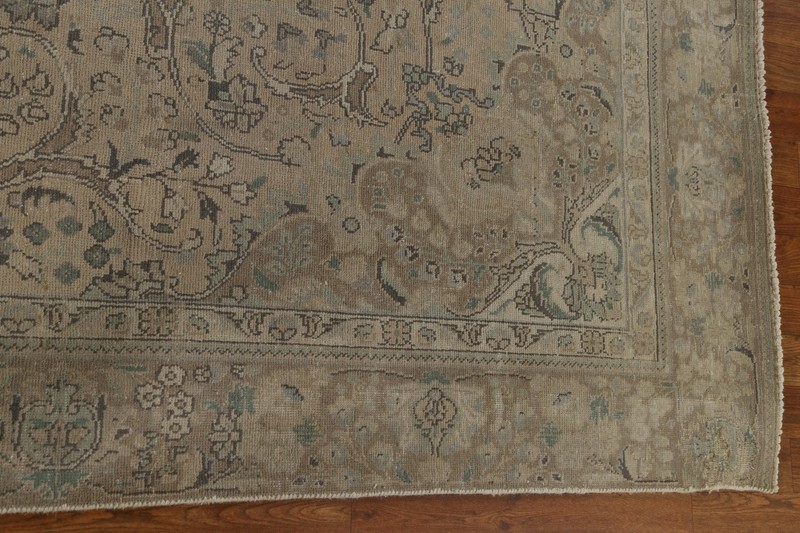 Vintage Muted Traditional Floral 6x10 Area Rug Low Pile Wool Hand-knotted Carpet gallery