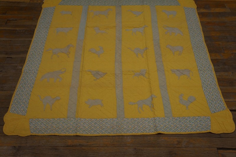 4X4 Antique American Quilts Wool Area Rug 1935 gallery
