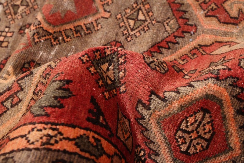 3'6" x 9'1" Vintage Hand-knotted Runner Rug Traditional Oriental Wool Carpet gallery