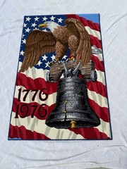 Vintage American Legend Wall Rug 1776-1976 Liberty Bell New Open Box 55.5×36 (rm