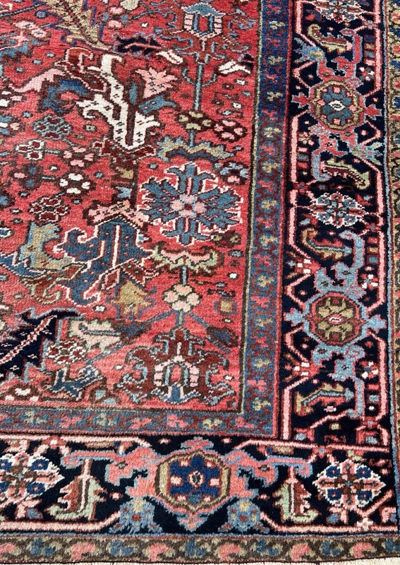 7.3 ft. X 10.6 ft. FINE ANTIQUE OLD DECORATIVE HANDMADE HERIZ SERAPI CARPET RUG gallery