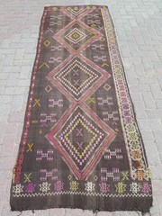 Runner Rugs, Stairs Rug, Hallway Rug, Wool Kilim Runner, Carpet Runner 39″x105″