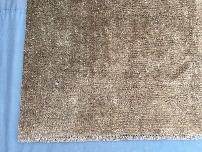 5x8 ft Vintage Hand Knotted Rug Brown Distressed Faded Oriental Nomadic Area rug gallery