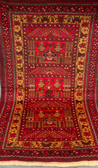 Vintage Gorgeous Natural Vegetable Dye Nomadic Maldari Prayer Rug