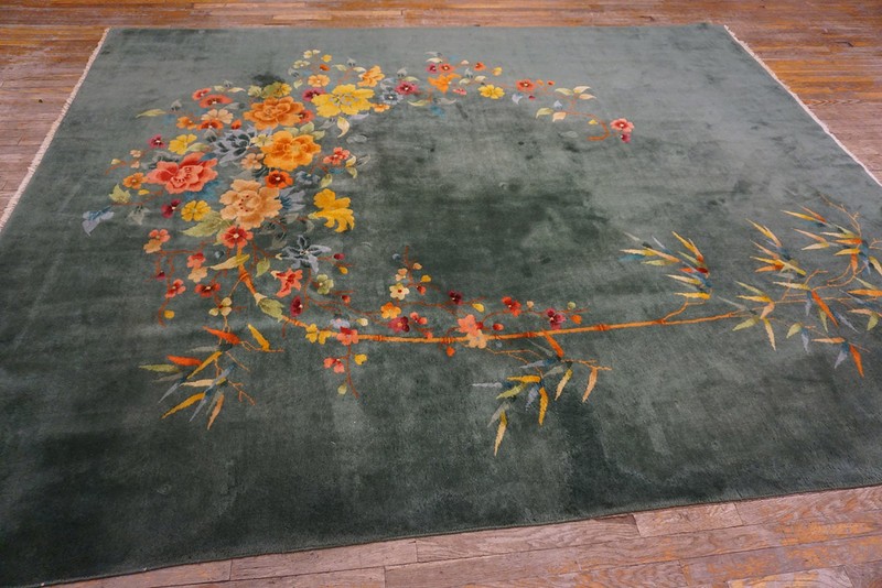 8X10 Antique Chinese Art Deco Wool Area Rug 1935 gallery