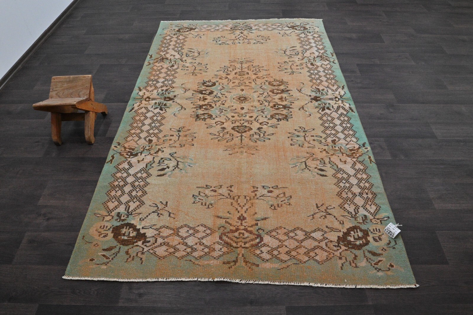 Oushak Turkish Vintage Rug 5x8 Kilim Rug Anatolian Handmade Boho Decor ORANGE gallery