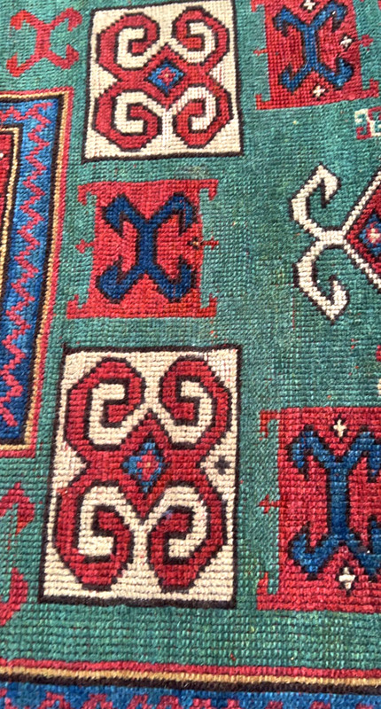 Antique Caucasian Karachopt Kazak Shirvan prayer Rug Size 4x5ft Circa 1870 gallery