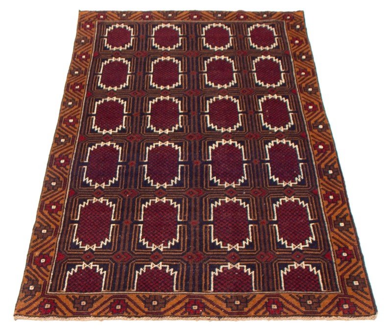 Vintage Geometric Area Rug 3'6" x 6'3" Traditional Hand-Knotted Wool Carpet gallery