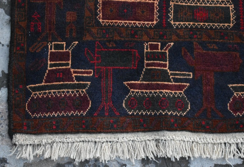 3'1 x 4'7 ft Handmade vintage afghan tribal tang top wool area rug, 3x5 war rug gallery