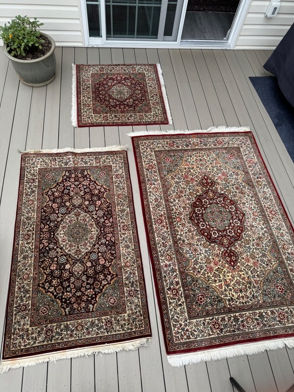 EXCEPTIONAL SUPER FINE TABRIZI MATCHING RUG SET (3’x3’, 3’x5.5’ and 4’x6.5’) gallery