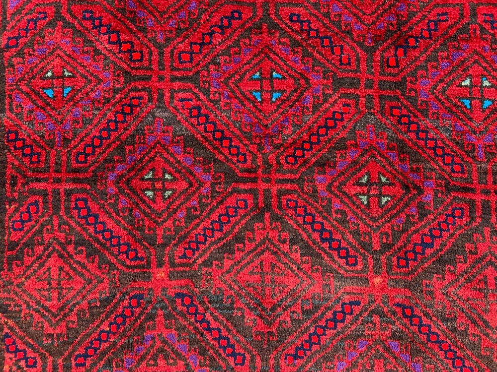 135 X 222 cm COLLECTORS' ITEM Vintage Jamshiri Natural Vegetable Dye Tribal Rug
