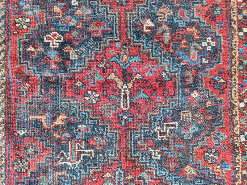 Rare Antique rug 3x5, Heriz rug 3x5 vintage, Turkish rug 3x5, Oriental rug wool gallery