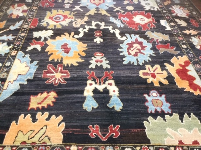 Decorative large pallmette Turkish Ushak Rug-4679 gallery