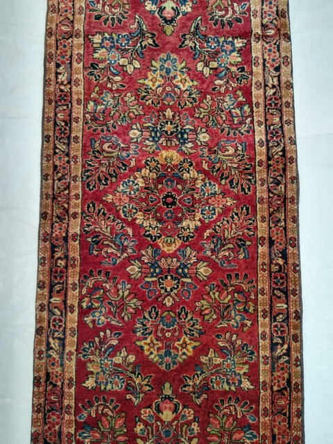 Stunning antique Sarouk runner, 2'6" x 11'9" gallery