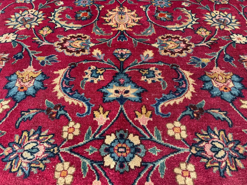 9x12 COLORFUL ANTIQUE RUG SIGNED VINTAGE ORIENTAL handmade hand-woven fine old gallery