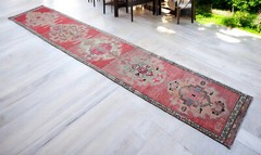 3×14 Runner Rug Hand Made Extra Long Hallway Rug Low Pile Runner 2.7×13.9 ft