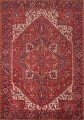 Vegetable Dye Red Traditional Style Large Area Rug 10×13 ft Hand-knotted Wool