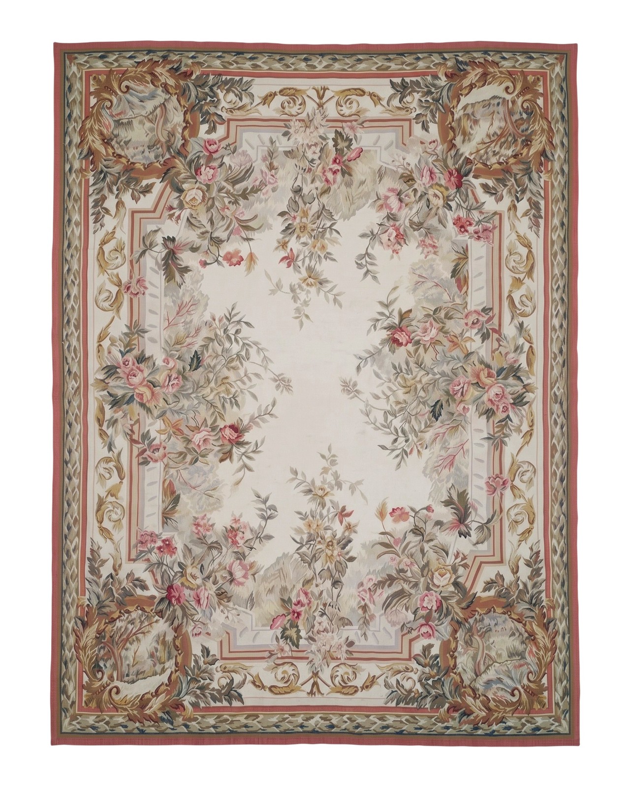 Aubusson Wool Rug 6x9, Traditional, French European gallery
