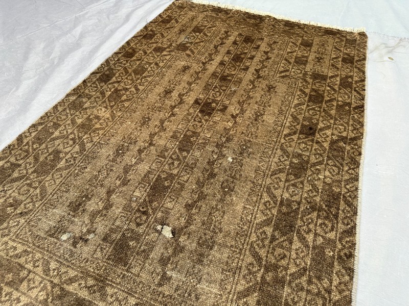 2'9 x 4'2 ft Vintage Afghan Hand Knotted Wool Rug, Tribal Oriental Faded Carpet gallery