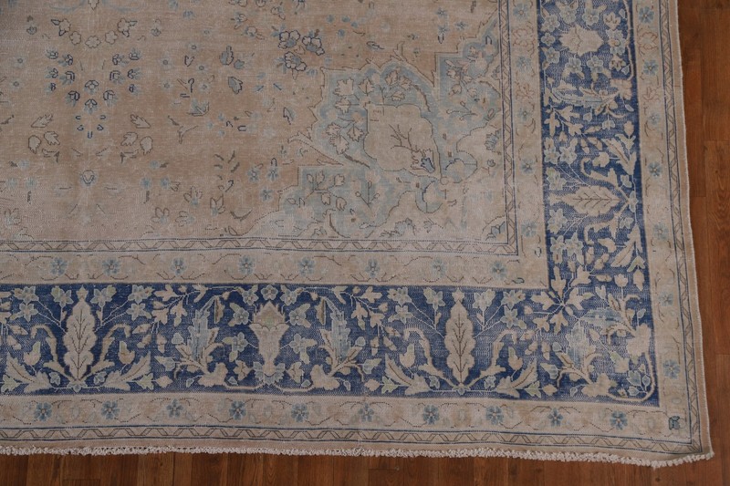 Antique Vegetable Dye Area Rug 10x13 Ft Hand-Knotted Oriental Wool Carpet gallery