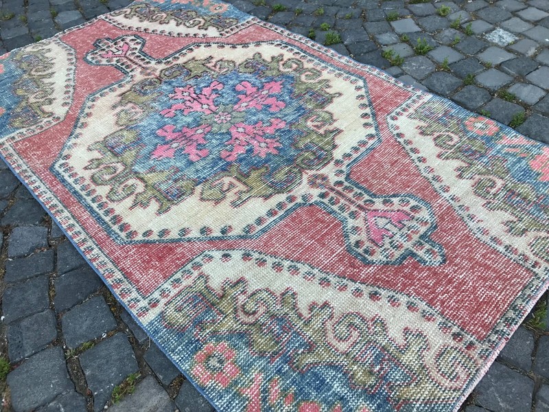 Handmade Rug Turkish Area Rug Vintage Rug Oushak Rug Antique Rug Bohemian Rug gallery