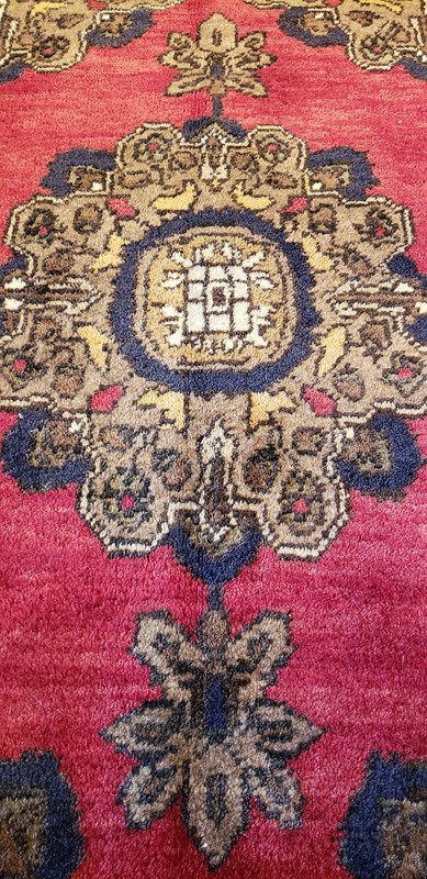 Lovely Vintage 1950-1960's Wool Pile, Natural Dye Rug Turkey 1'8"×3'4" gallery