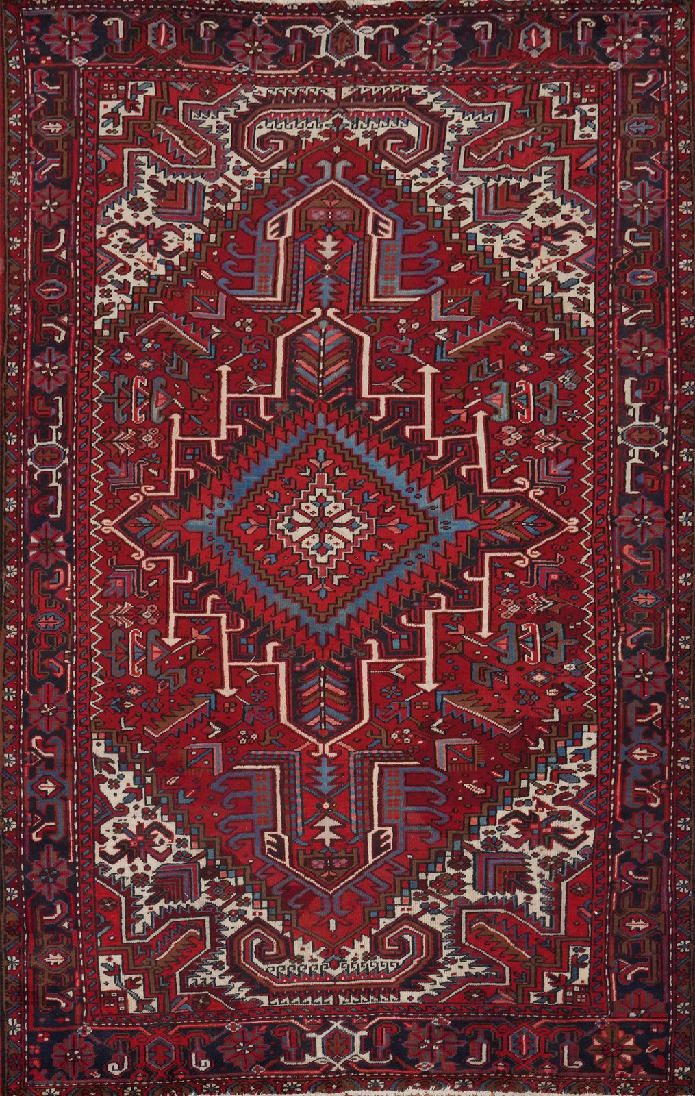 Red Traditional Wool Vegetable Dye Area Rug 8x12 ft Hand-knotted for Living Room gallery