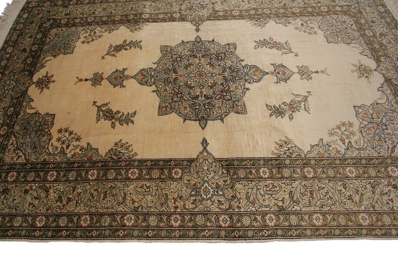 3x5 Vintage Fine 100% Silk Handmade Area Rug High Quality Museum Style c.1960 gallery