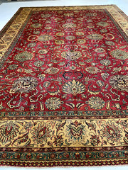 Antique Oriental Hand-Knotted Wool Area Rug Red/Beige/Blue/Green 11’5″ x 16’3″