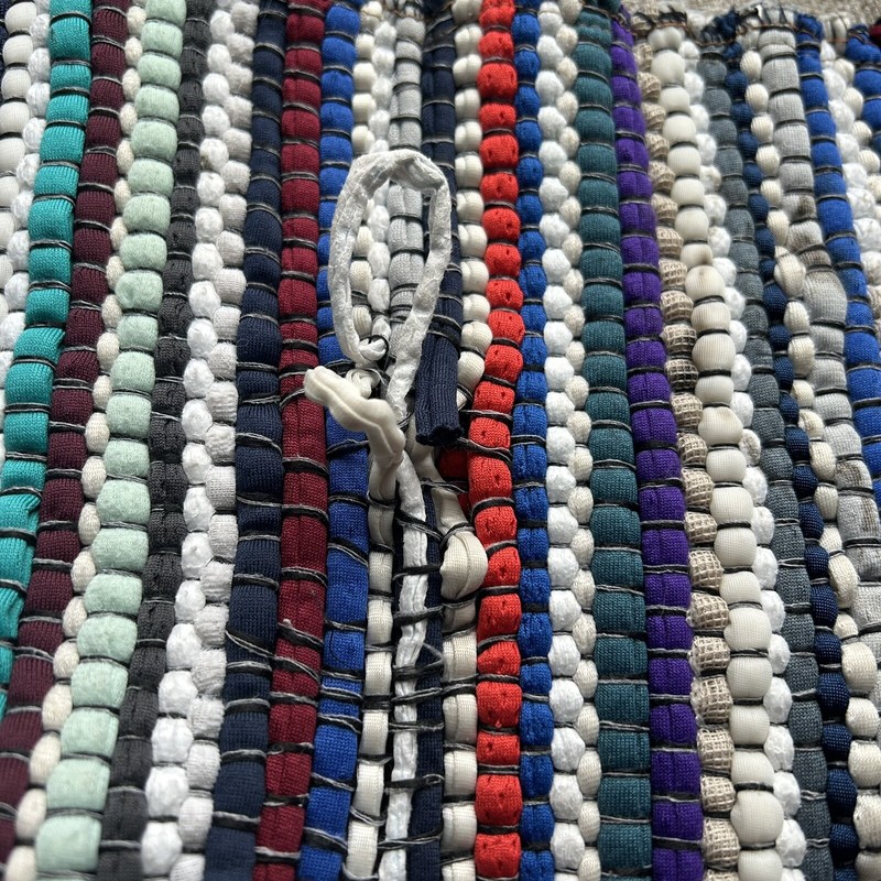 Vintage Hand Loomed Rag Rugs 41”X23” And 37”X21” gallery