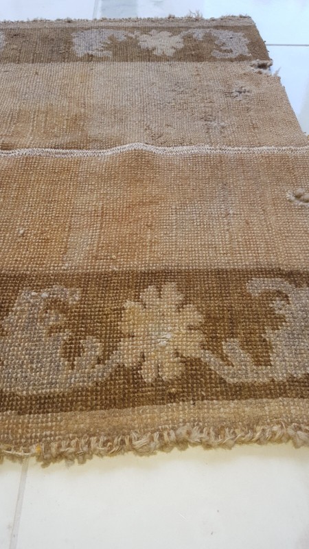 Turkish Dıy Fragment Carpet Rug Painting or Art Piece Rug Organic Handmade Rug gallery