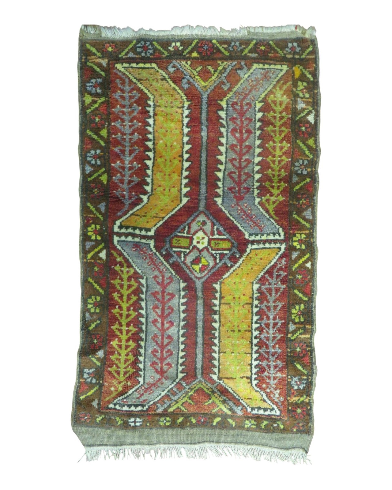 Small Turkish Yastik Rug 2x3, Antique Geometric Tribal gallery