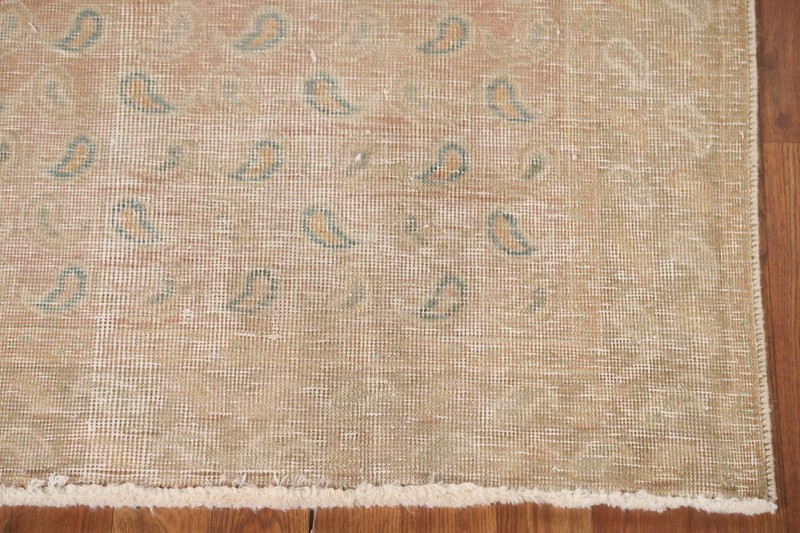 Muted Distressed Wool Hand-made Vintage Rug Traditional Foyer Carpet 3x5 gallery