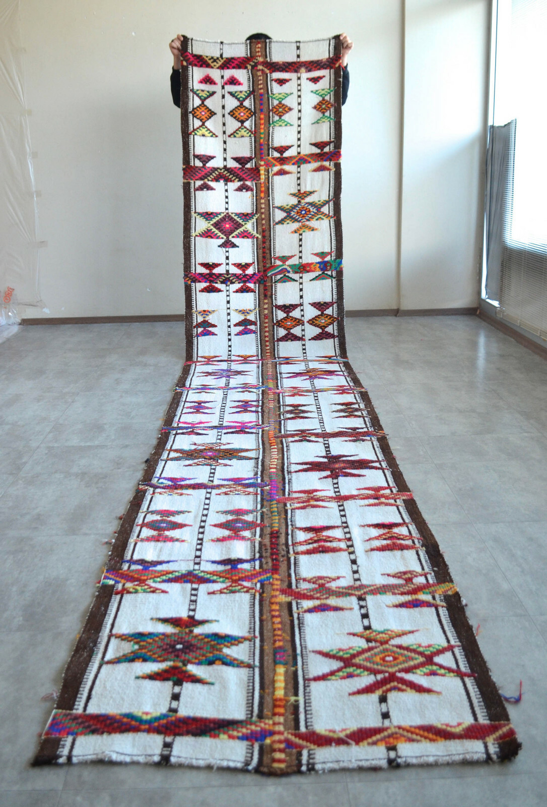 3x16 Ft Runner Rug, Braided Stair Tread, Hand MADE Extra Long Kilim Runner Rug gallery